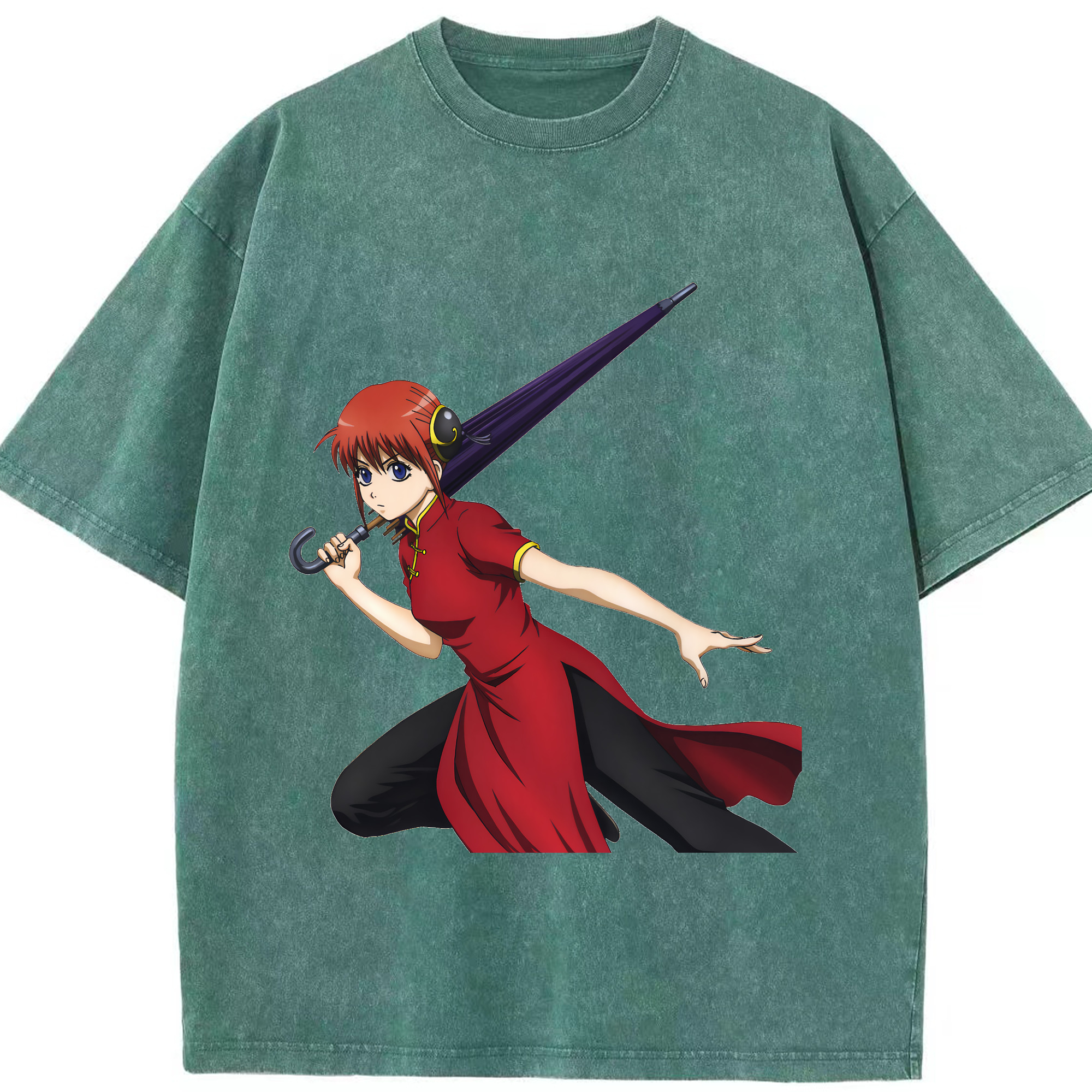 （画像用） ぎんたま 坂田銀時（さかたぎんとき） 神楽 志村新八（しむら しんぱち） GINTAMA Sakata Gintoki Kagura Shimura Shinpachi 綿100% ヴィンテージ風 半袖Tシャツ（フロントプリント）